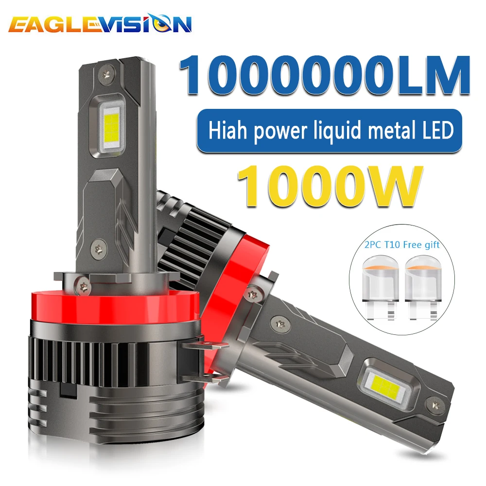 EAGLEVISION Led Powerfull Headlight Lighthouse Projector H11B Super Bright High Power Headlight Canbus 12v 24v  for Car Lamp