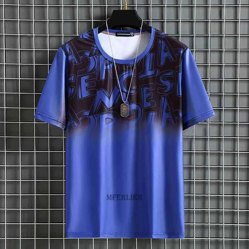 

summer men patchwork letter tshirt short sleeve tees tops plus size 10XL 11XL 12XL dot out door beer belly tees loose