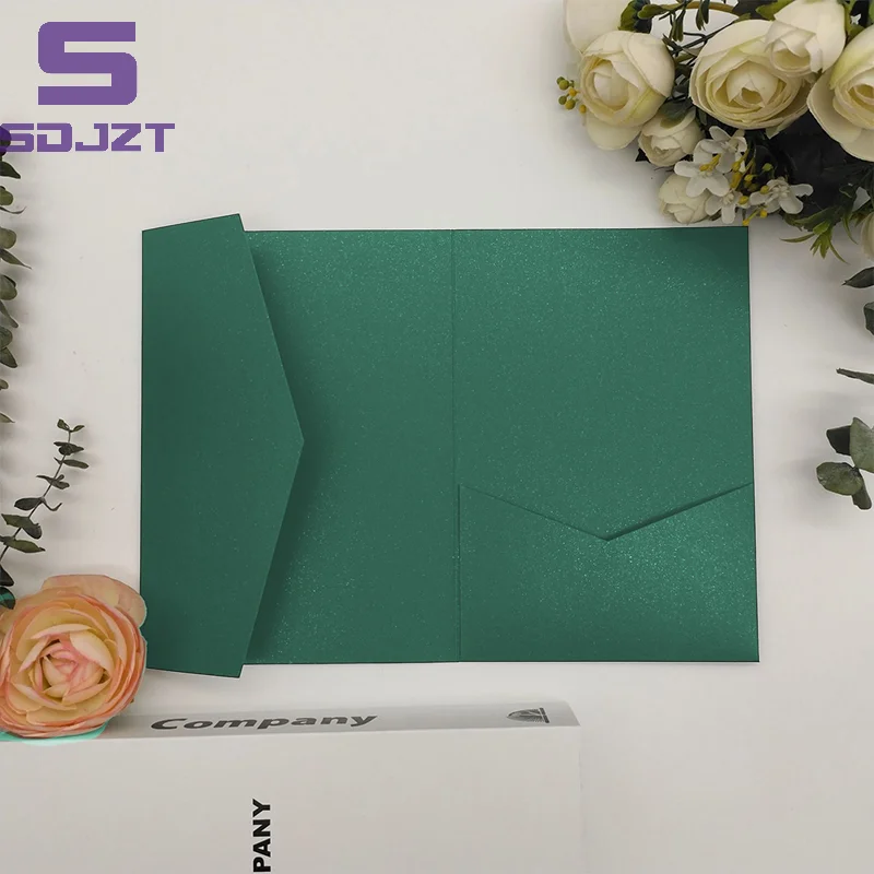 10 Pieces 20 Pieces Elegant Three Fold Pocket Invitations Wedding, Proposal, Birthday, Christening Envelopes