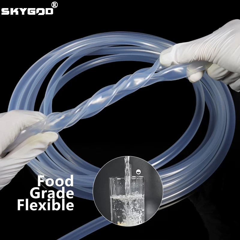 1m Food Grade Silicone Tube Transparent Diameter 1 2 4 5 6 7 8 9 10 11 12 14 16 18 20 30 50mm Flexible Drink Pipe Water Hose