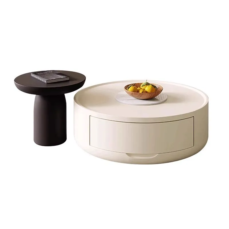 

Ваби Песочный Крем Ветер Круглый Камень Шифер Журнальный Столик Гостиная Домашний Минималистский Свет Роскошный Чайный Столик Современный Простой Маленький Чайный Та