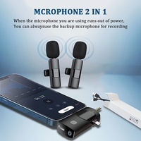Wireless Lavalier Microphone with Noise Cancelling Recording for Smartphones and Laptops for Video Interviews Live Streaming Mic