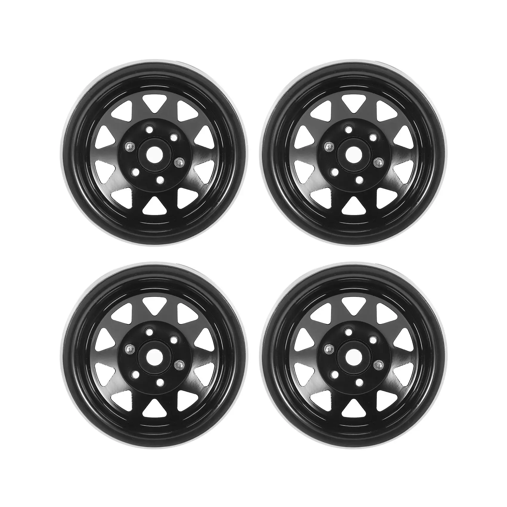 

4PCS Deep Dish Wagon 1.9 Metal Beadlock Wheel Hub Rim for 1/10 RC Crawler Axial SCX10 90046 Traxxas TRX4 RC4WD D90,4