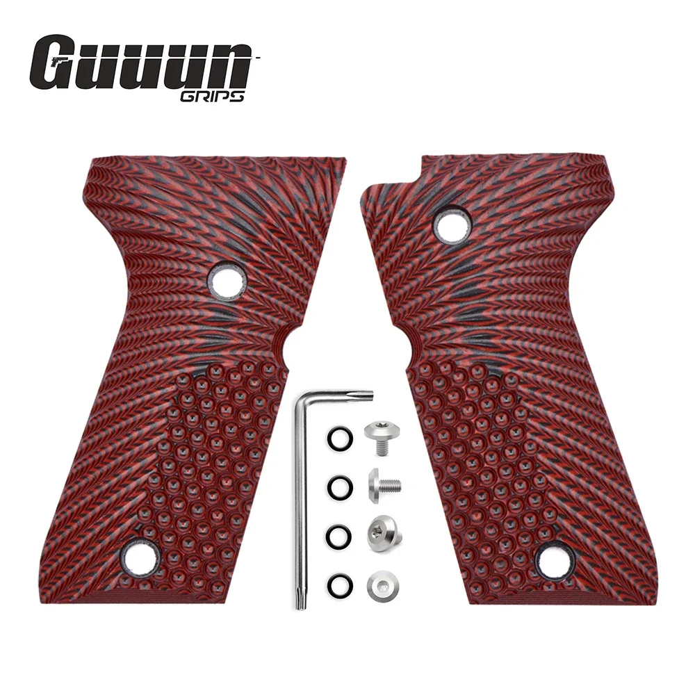 Guuun G10 Grips for Beretta 92 /96 Compact, Eagle Wings Texture - Include screws