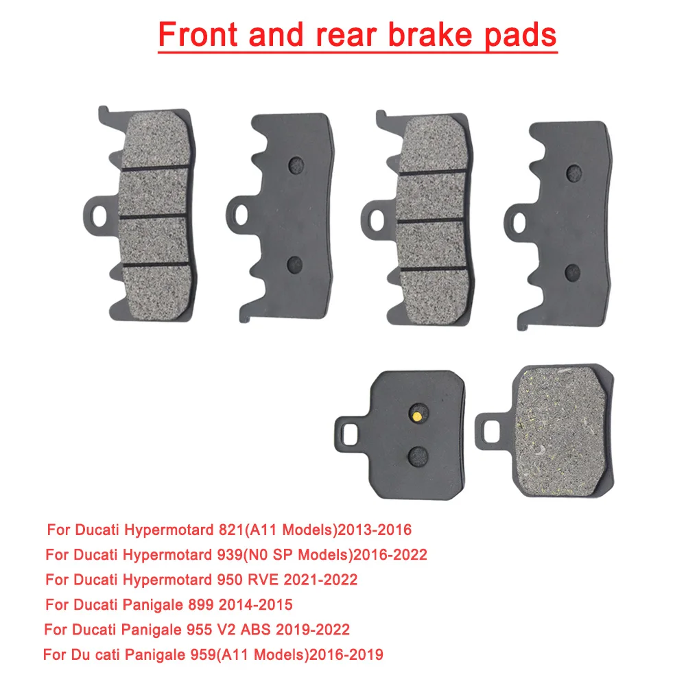 

Передние и задние тормозные колодки, кожаные дисковые тормозные колодки для Ducati Monster 821 Hypermotard 939 950RVE 2016-2022