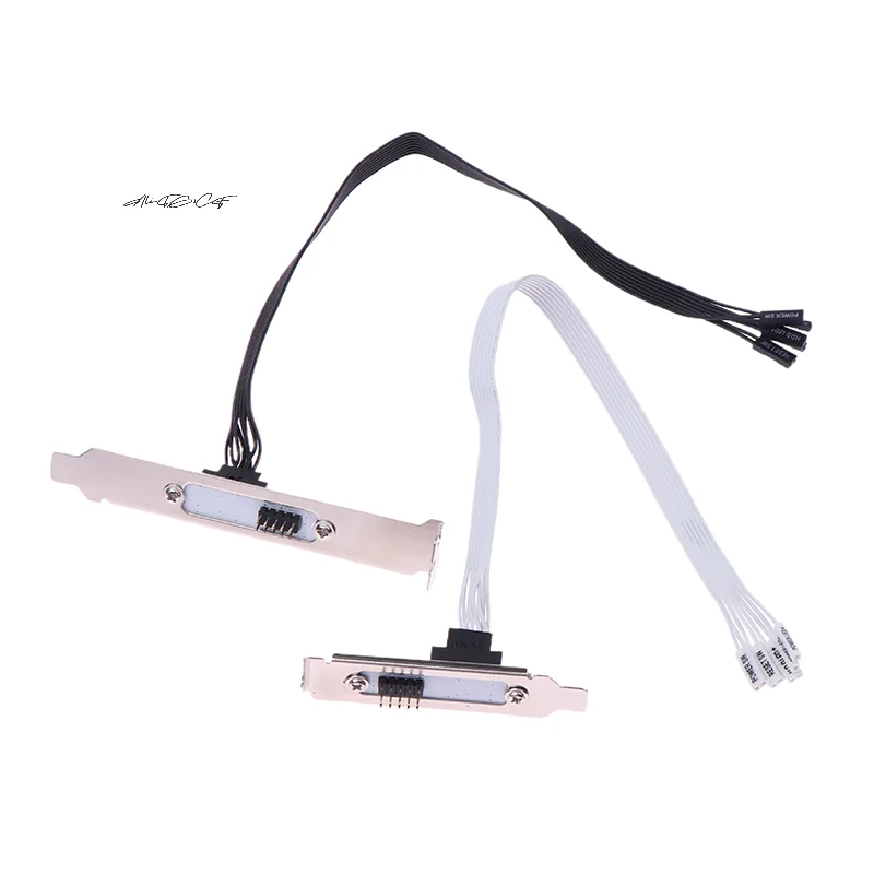 Deflector de chasis de altura/media con botón de interruptor de alimentación externo Cable de extensión de botón de reinicio para cajas de computadora