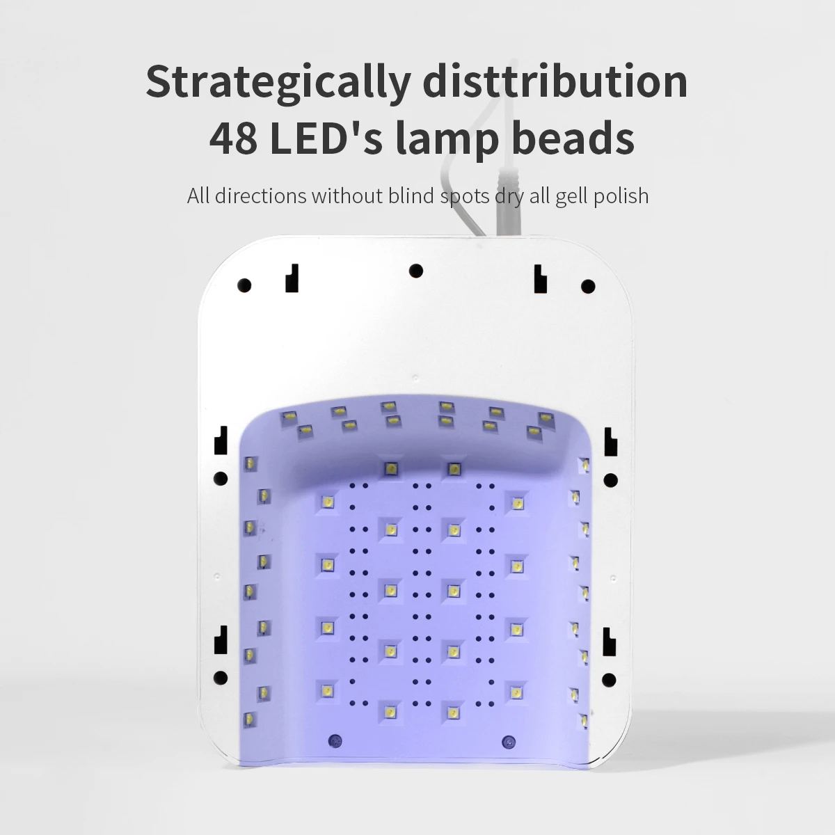 Lámpara LED UV para uñas de 48W, secador de uñas portátil profesional, esmalte de uñas de Gel de curado rápido, Sensor automático de luz UV con mango