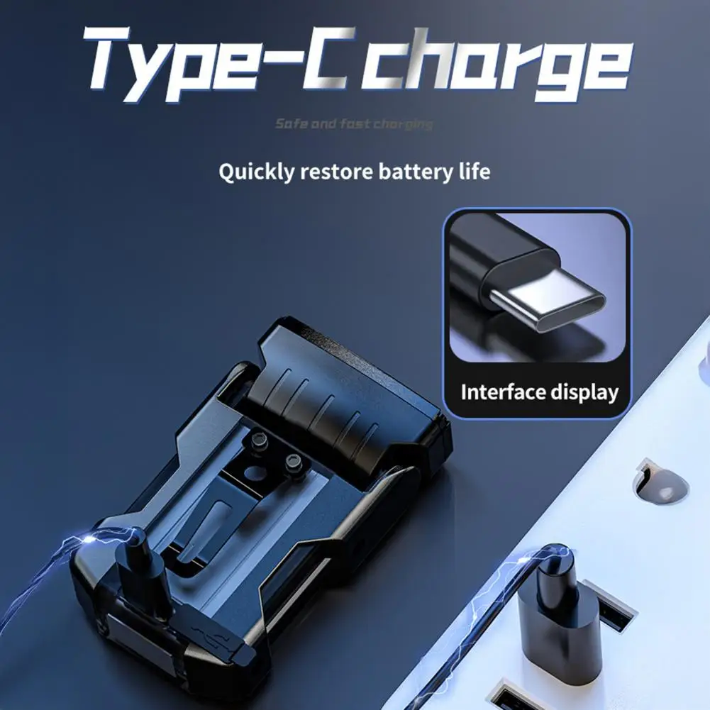 وسائط المصباح الأمامي بمشبك القبعة، مصباح أمامي قابل للتعديل، مشبك على القبعة مع شاشة رقمية، أوضاع مقاومة للماء، USB للغطاء