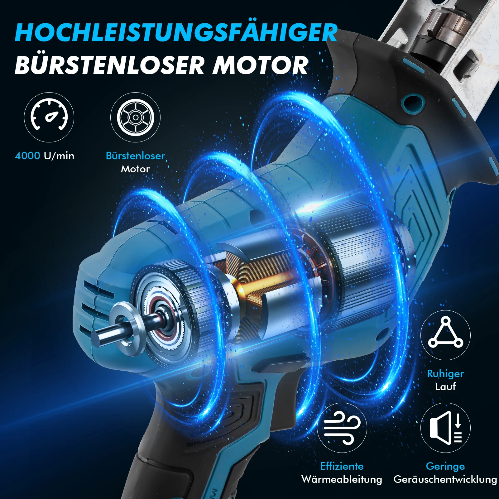 1280W 4000 RPM Brushless Cordless Electric Reciprocating Saw Variable Speed Metal Wood Cutter For Makita 18V Battery Pin