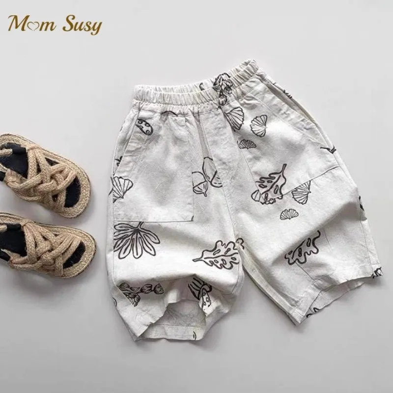 

Fashion Baby Girl Boy Cotton Linen Pant Wide Leg Infant Toddler Child Summer Trousers Kid Loose Pant Casual Baby Clothes 1-7Y