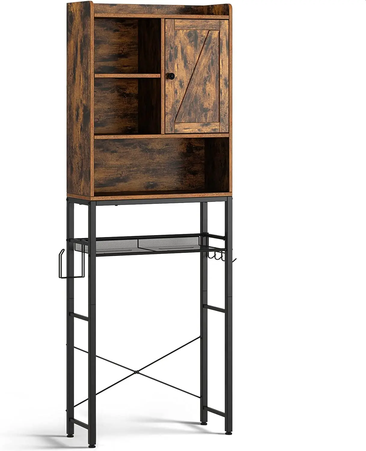 

For Over the Toilet Storage Rack Freestanding Bathroom Organizer Multifunctional Bathroom Toilet Cabinet with Adjustable Shelf