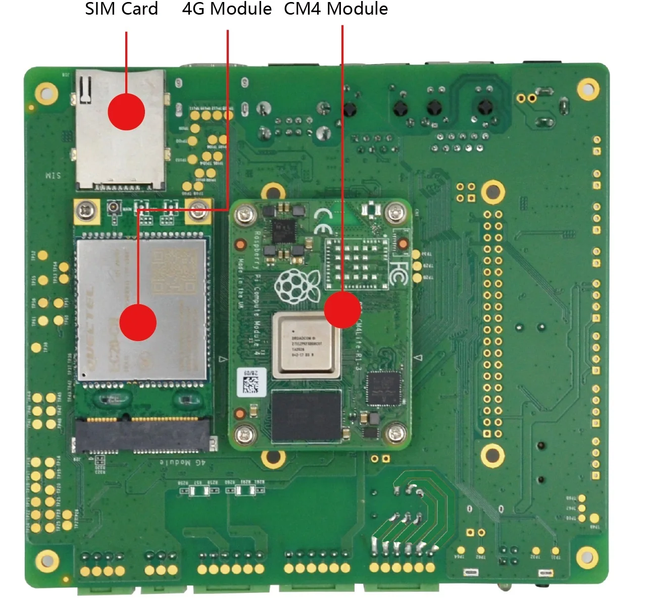 CM4 Industrial Backplane Raspberry Pi Double Network Port Computer Industrial Control Computer