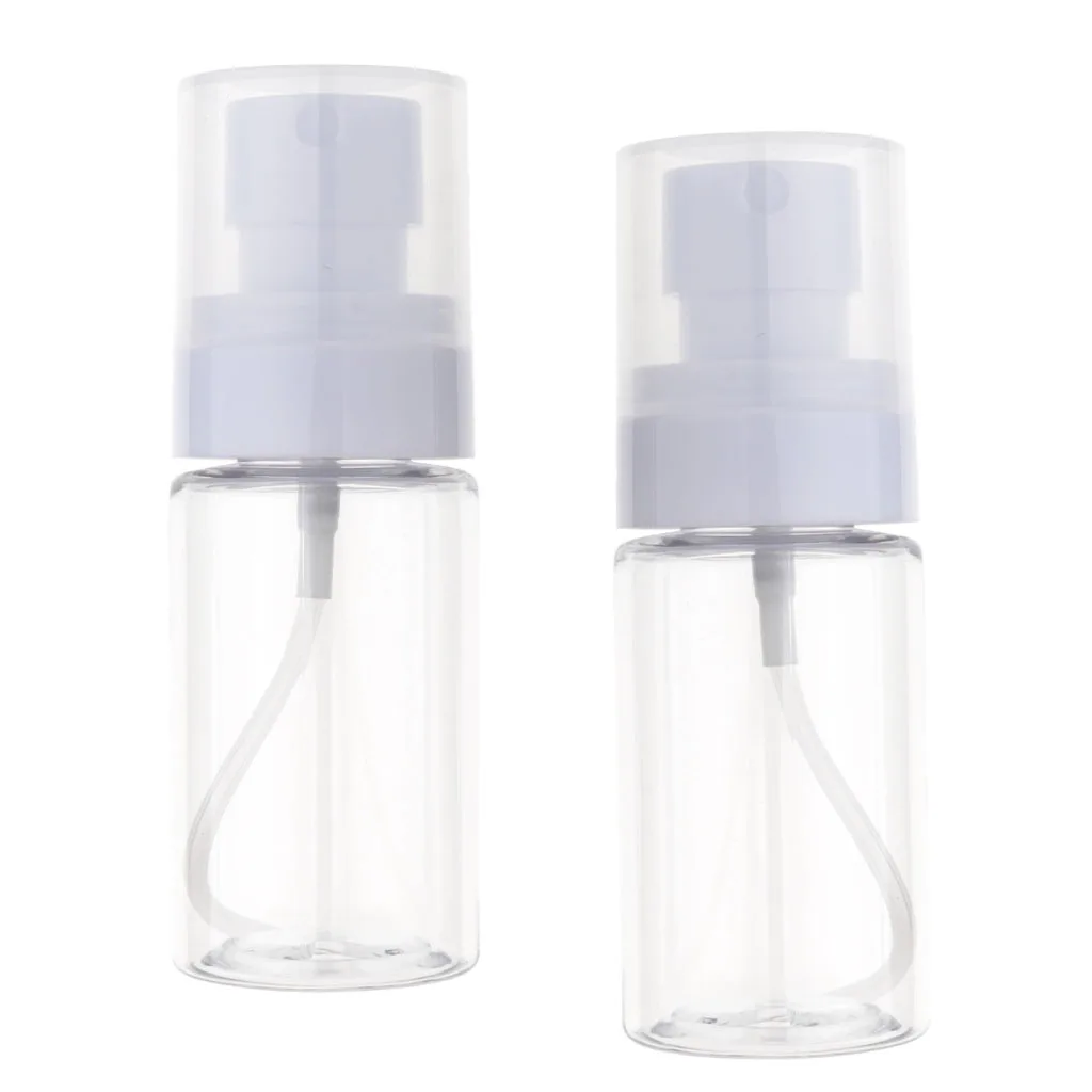 Clear Plastic Makeup Cosmetic Bottles Refillable Spray and Pump Travel Size Empty Container Set for Skincare