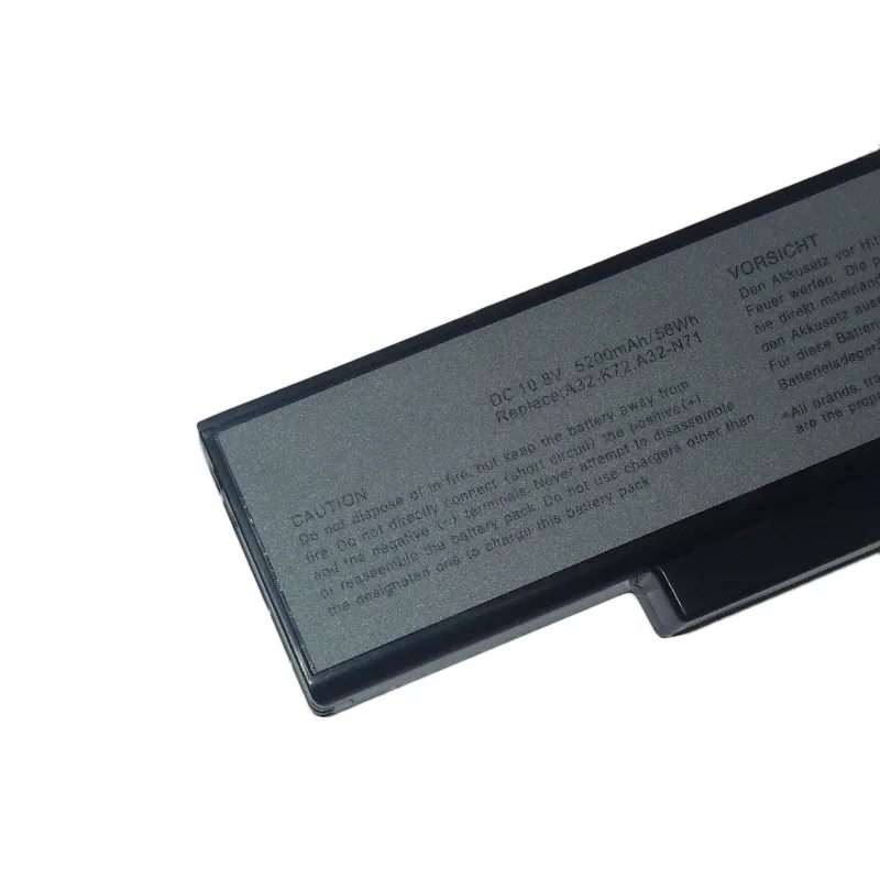 New A32-K72 Laptop Battery 11.1V 5200mAh For Asus K72P K72Q K72R K72S K73 K73E K73J K73JK K73S N71J N71JA N71JQ N71JV N71V N71VG
