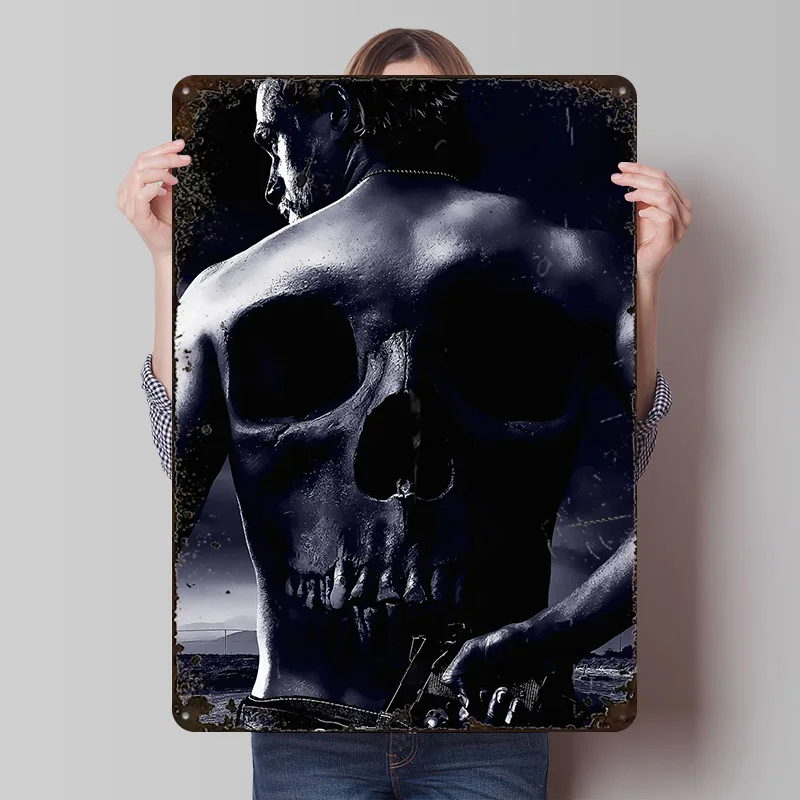 Постеры с принтом «Sons of Anarchy», индивидуальные ретро-плакаты, винтажные металлические таблички для декора интерьера, аксессуары для гостиной