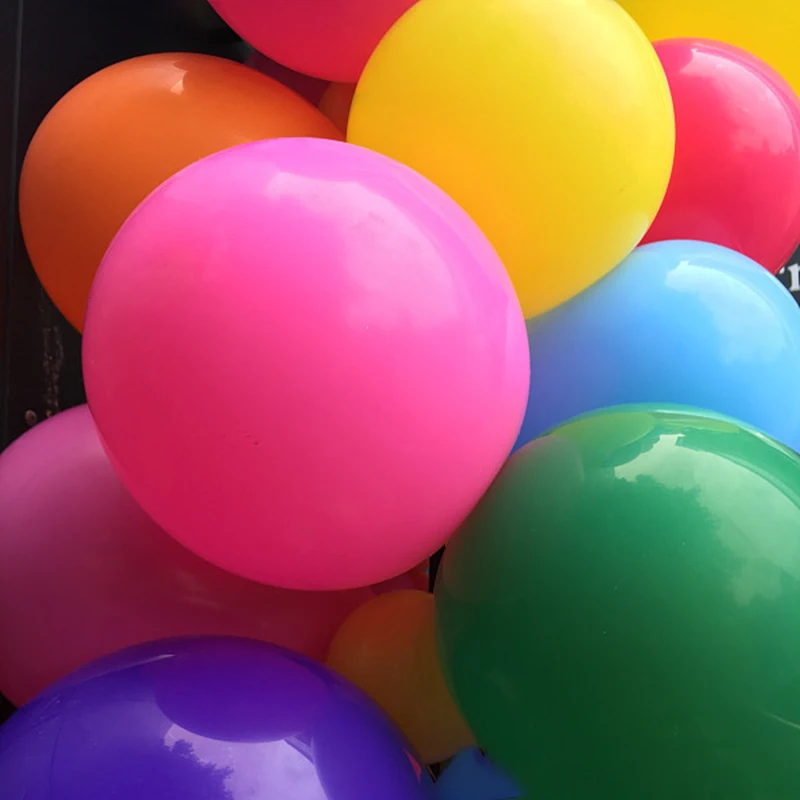 

100pcs 10inch Round Balloons Colorful Ballon Christmas Mother's Day Birthday Wedding Engagement Valentine's Day Party Decoration