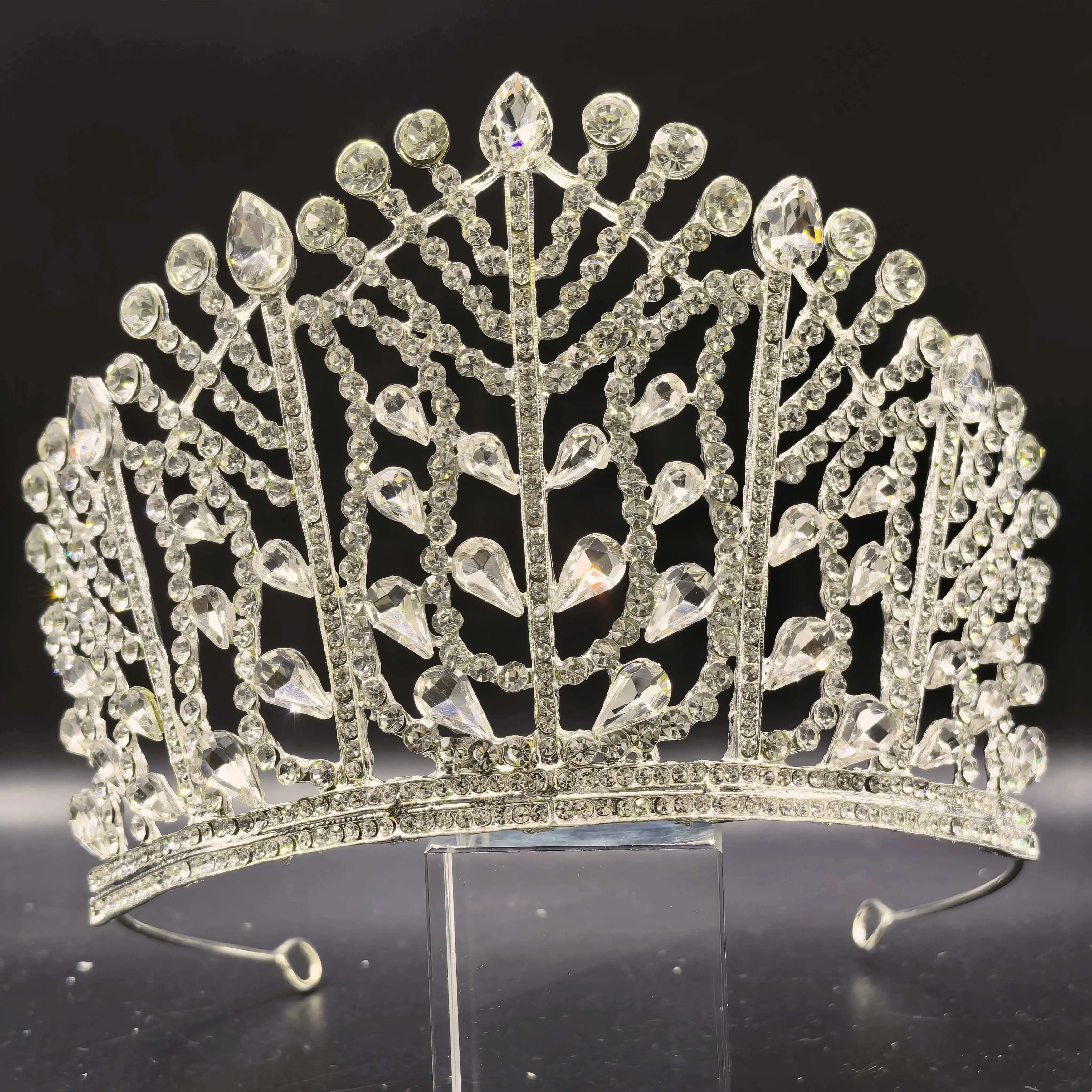 Levmoudra Baroque Vintage Crystal Tiaras And Crowns Rhinestone Queen Pageant Prom Diadem Crown Bridal Wedding Hair Accessories