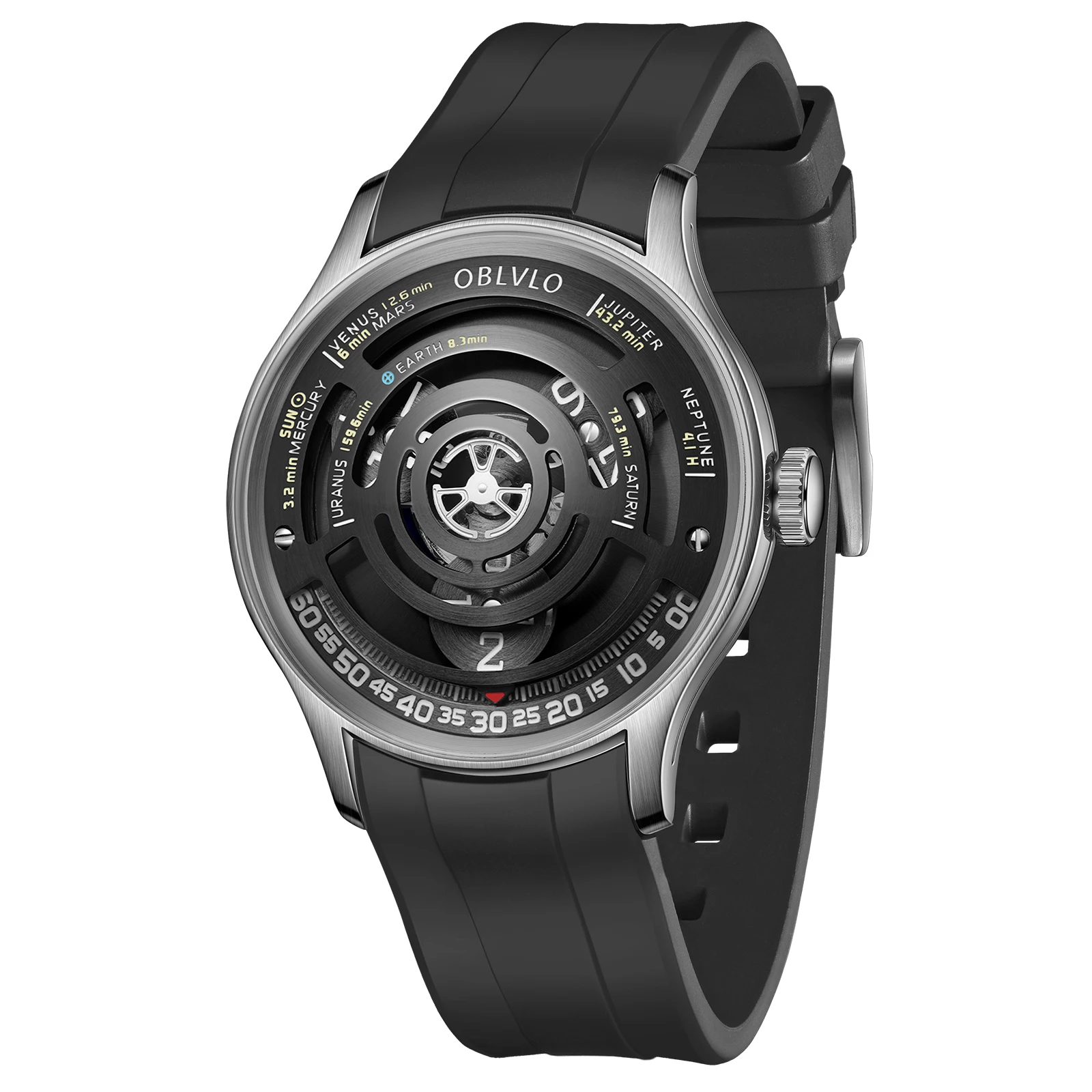 

OBLVLO Men Automatic Watch Fashion 41MM Mechanical Wristwatch Luminous 50M Waterproof Sapphire Mirror Rotatable Dial