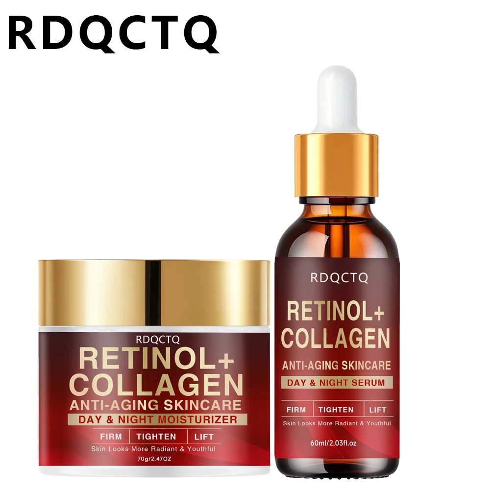 Retinol Collagen Anti-Aging Day Night Serum - Firming Lifting Facial Essence for Youthful Radiance Skin Care Formula with Hydrat view 6