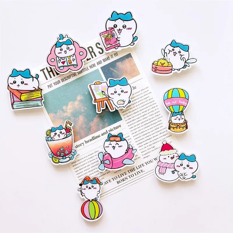 Kawaii Cartoon Anime Peripheral Chiikawa Hachiware Momonga Acrylic Refrigerator Magnet Personalized Creative Magnetic Decoration