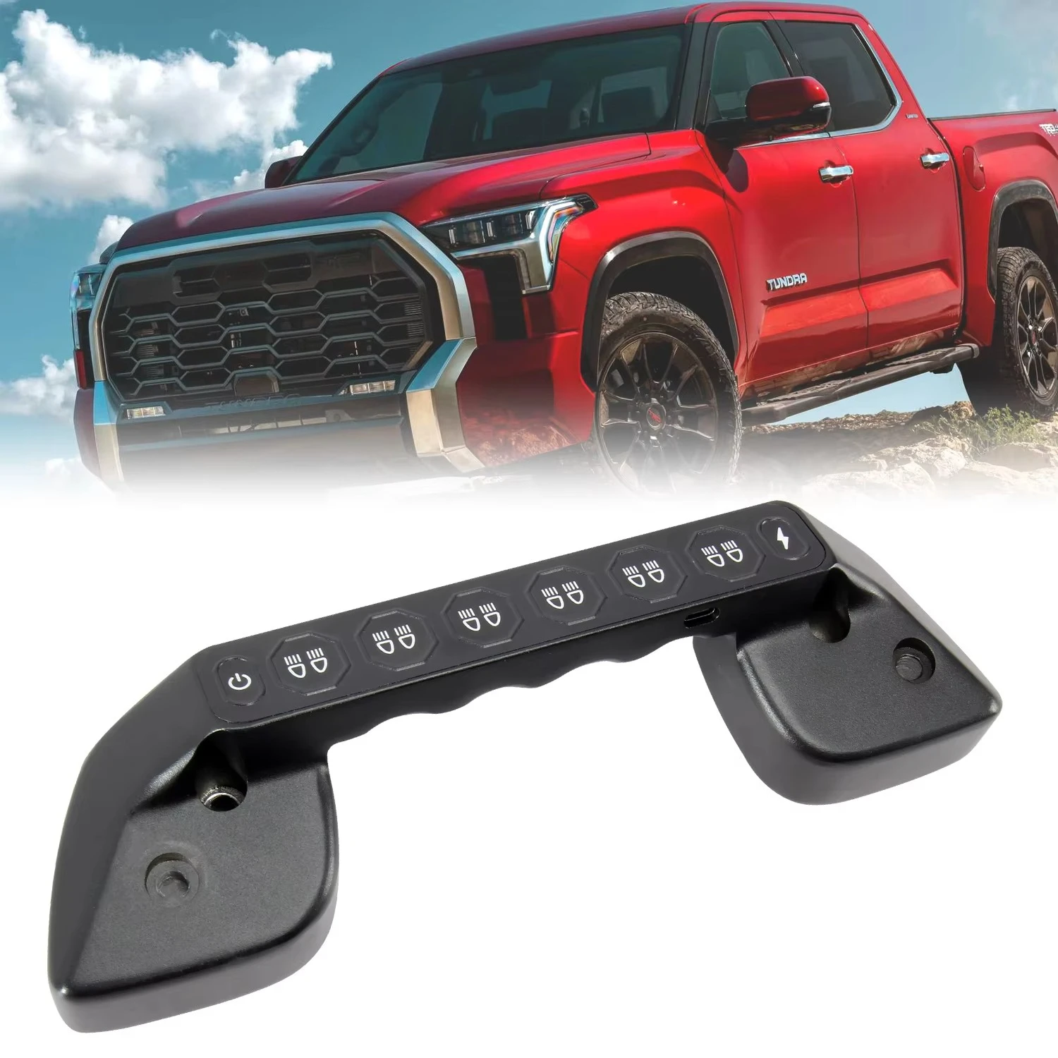 

Hotsale New Trends Easy Install 6-Gang Wireless Headlight Switch Panel 12V/24V IP65 Waterproof for for Pillar Handle