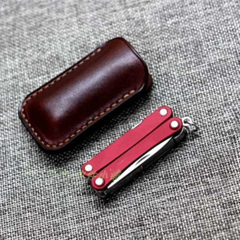 Handmade Vegetable Tanned Cowhide Cover, Genuine Leather Case for Leatherman PS4 Tool Pliers Storage Bag