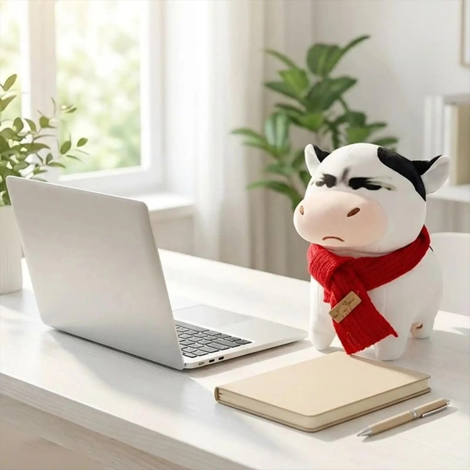 Cute angry cow plush toy Doll Fun Soft Collection Plush Toy Cow Plushie Doll Soft Stuffed Animal Decor Children Toy Gift