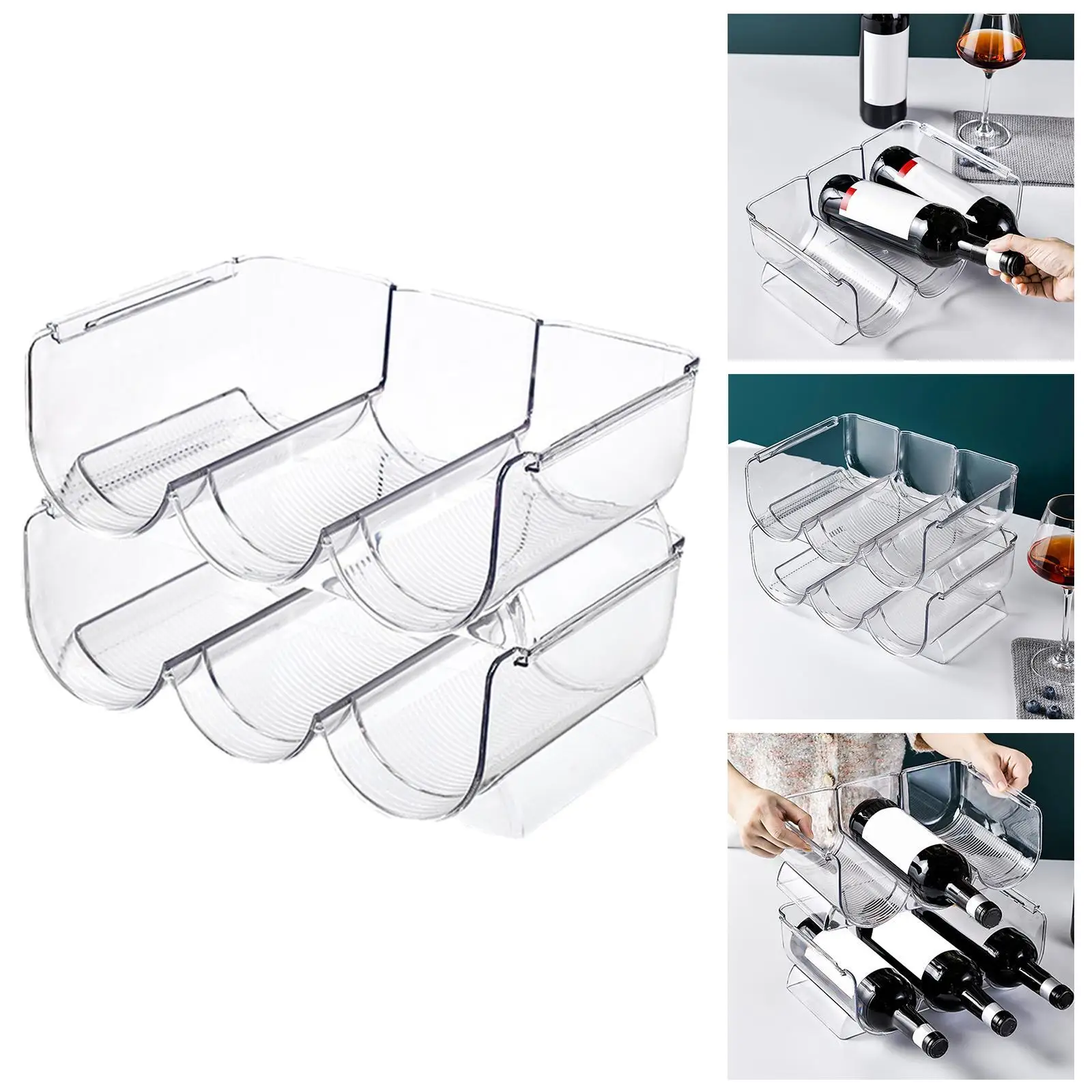 2pieces Convenient Wine Rack Easy Access To Favorite Wines Strong Structure PET Made Bottle Holder