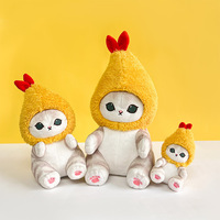 Original Mofusand Fried Shrimp Series Cat Cos Food Head Cover Kawaii Plushies Cosplay Animals Plush Doll Gift Pendant Toy