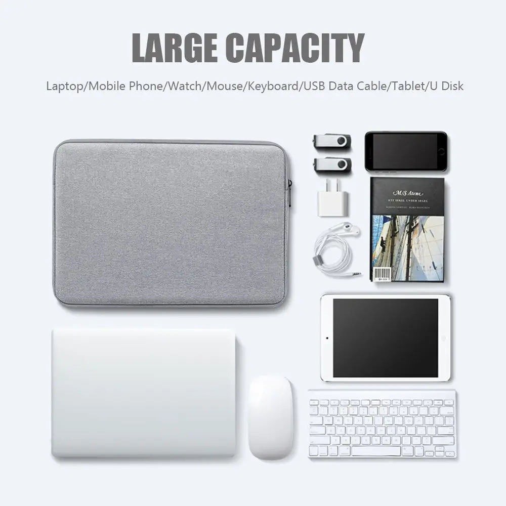 11 13 14 15 inch Universal Soft Ultra Thin Sleeve Case Laptop Bag Shockproof Notebook Pouch For HP Dell Lenovo Xiaomi