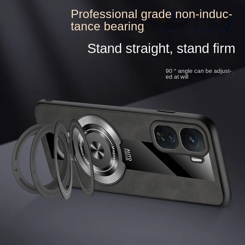 Case For Redmi Turbo 4 Case Magnetic Ring Phone Cover For POCO X7 Pro 5G c75 Redmi Turbo 4 Luxury Leather Silicone Bumper Shell