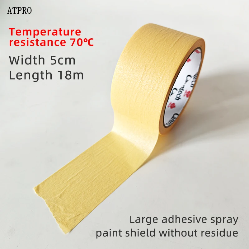 Auto Painting Special Masking Tape High Temperature And High Viscosity Non-adhesive Paper Tape 5cm*18m