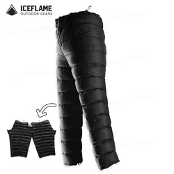 ICE FLAME Multifunctional Down Pants Outdoor Portable Spliceable Down Blanket Waterproof Goose Down Pants