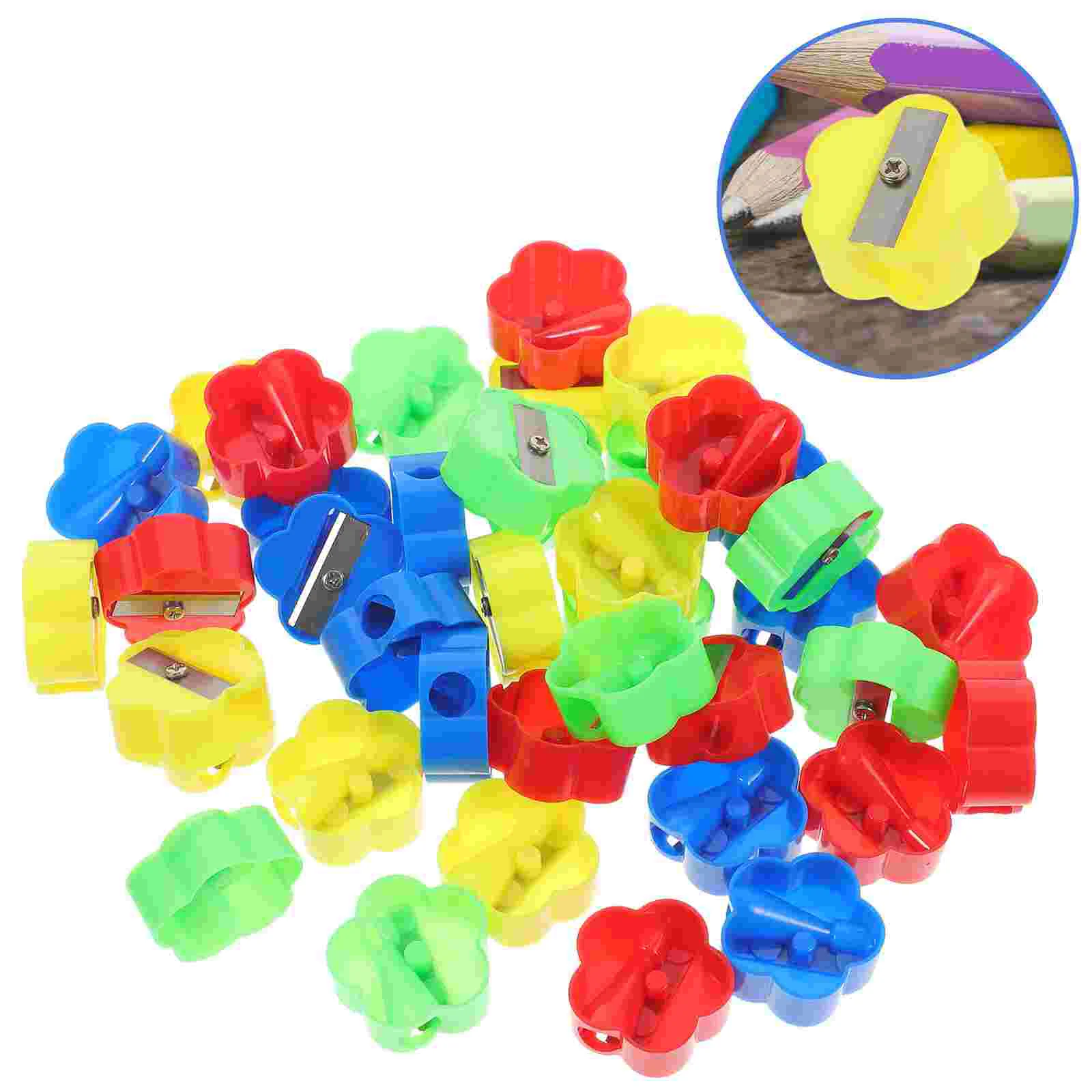 

40 Pcs Mini Single Hole Pencil Sharpener Color Pencils Sharpeners Small Cute for Kids Pupils