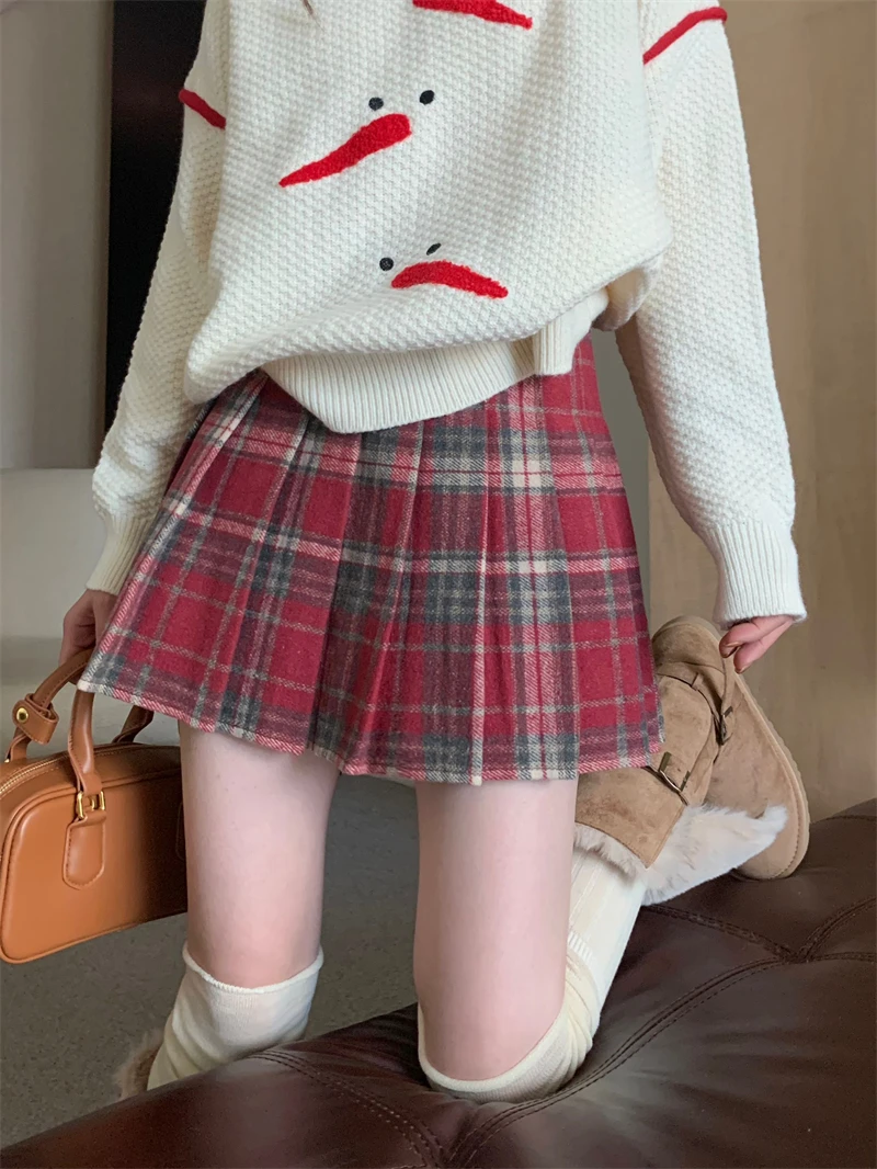 تنورة نسائية صغيرة منقوشة بطيات للمراهقات تنورة تنس عالية الخصر للفتيات المراهقات ملابس Preppy Academia Y2K