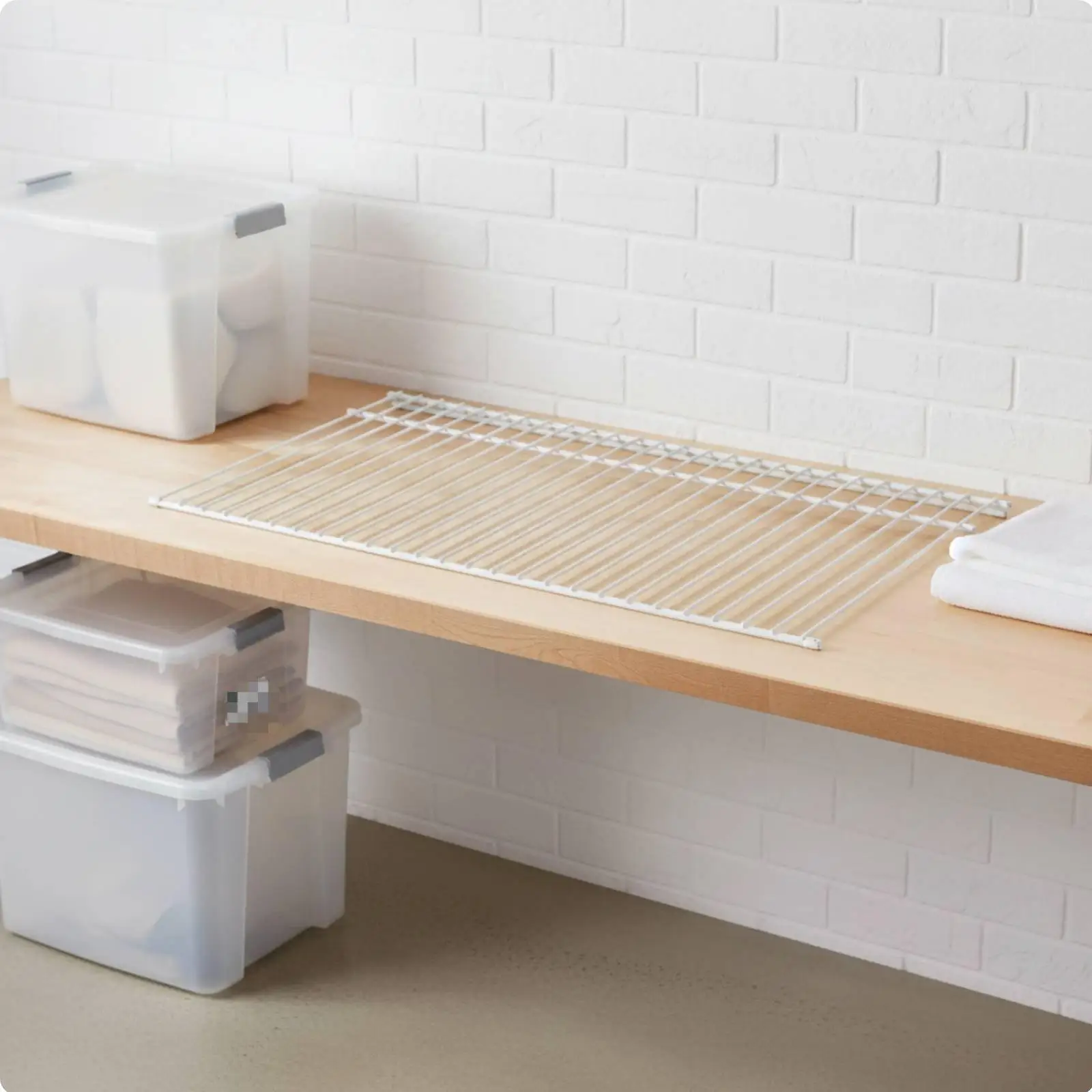 White Wire Rack Shelf All Hardware Included Ventilated Wire Shelving for RV