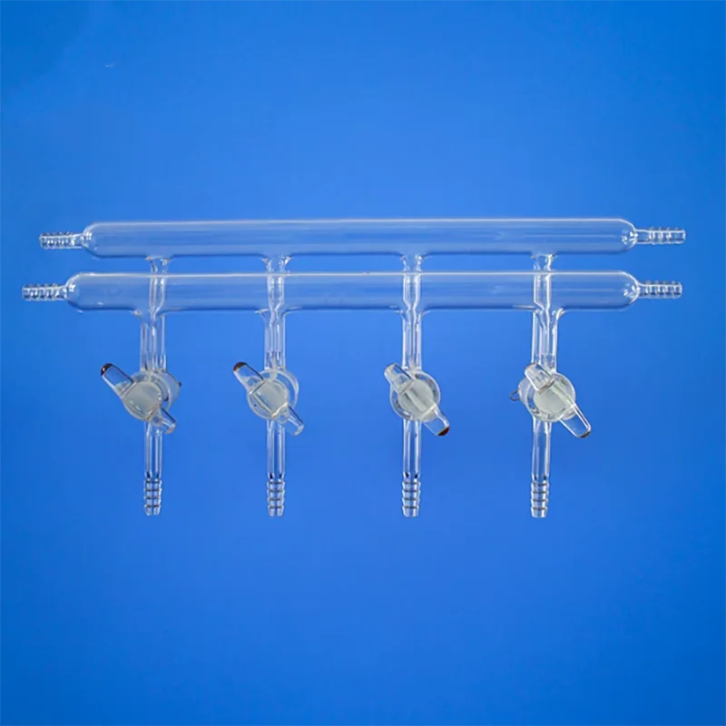 Double-row tube vacuum gas distributor interchangeable door 4/5/6 glass valve laboratory vacuum device