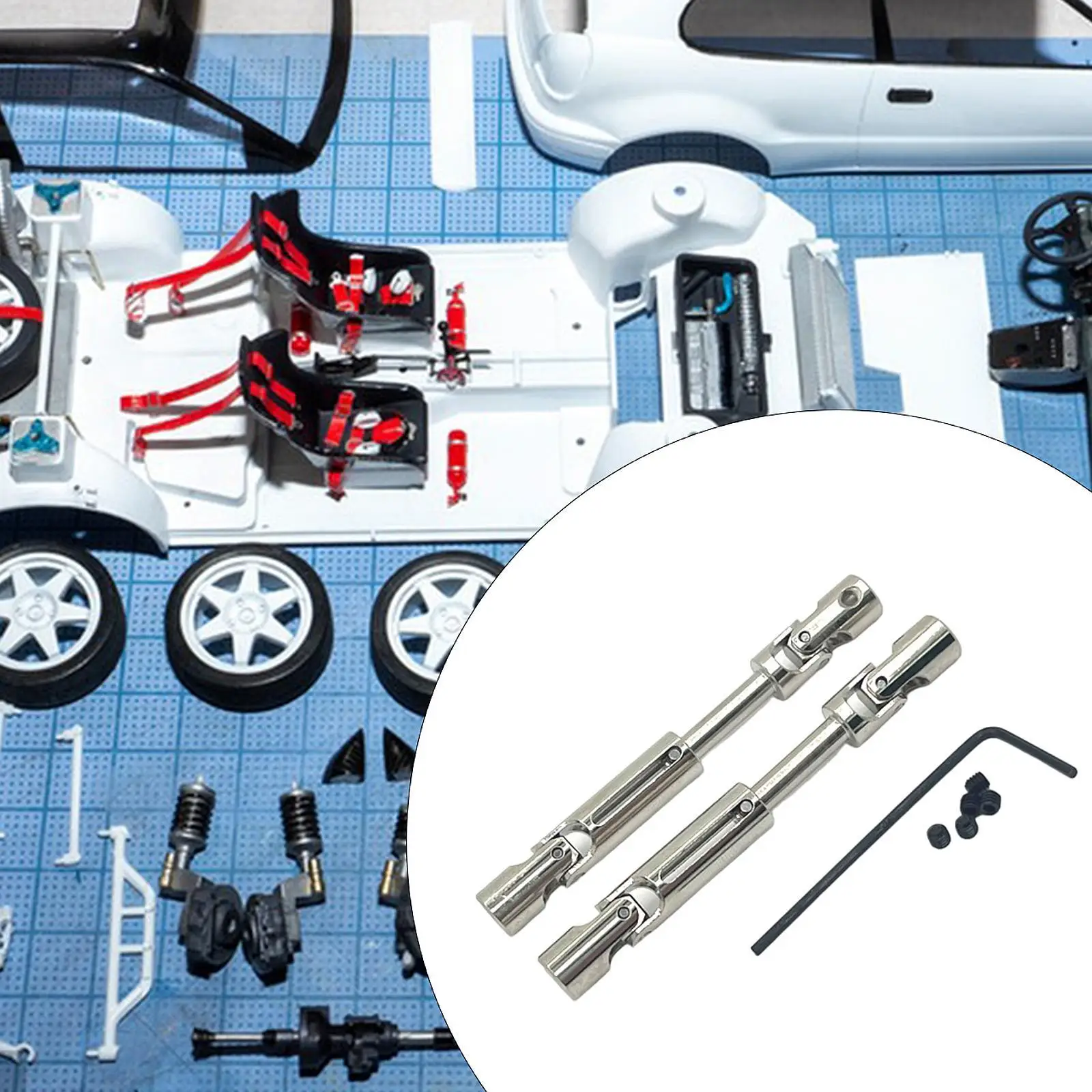Arbres de transmission de voiture RC, pièces de rechange robustes, accessoires faciles à installer, mise à niveau de remplacement avant et arrière pour voiture RC MN98 MN99S 1:12