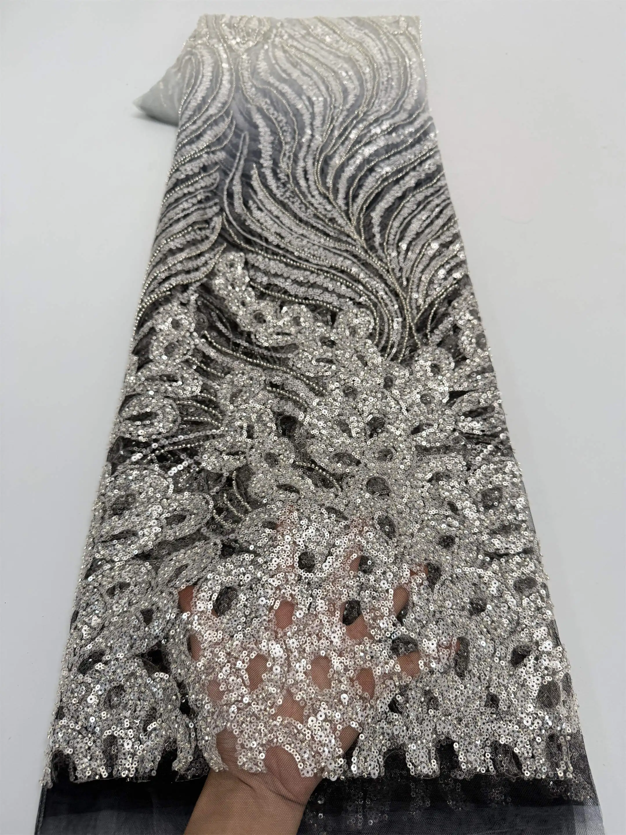고급 수공예 자수 네트 레이스 비즈 장식 원단, 여성 - Embroidery Net Fabric 리뷰 및 가격