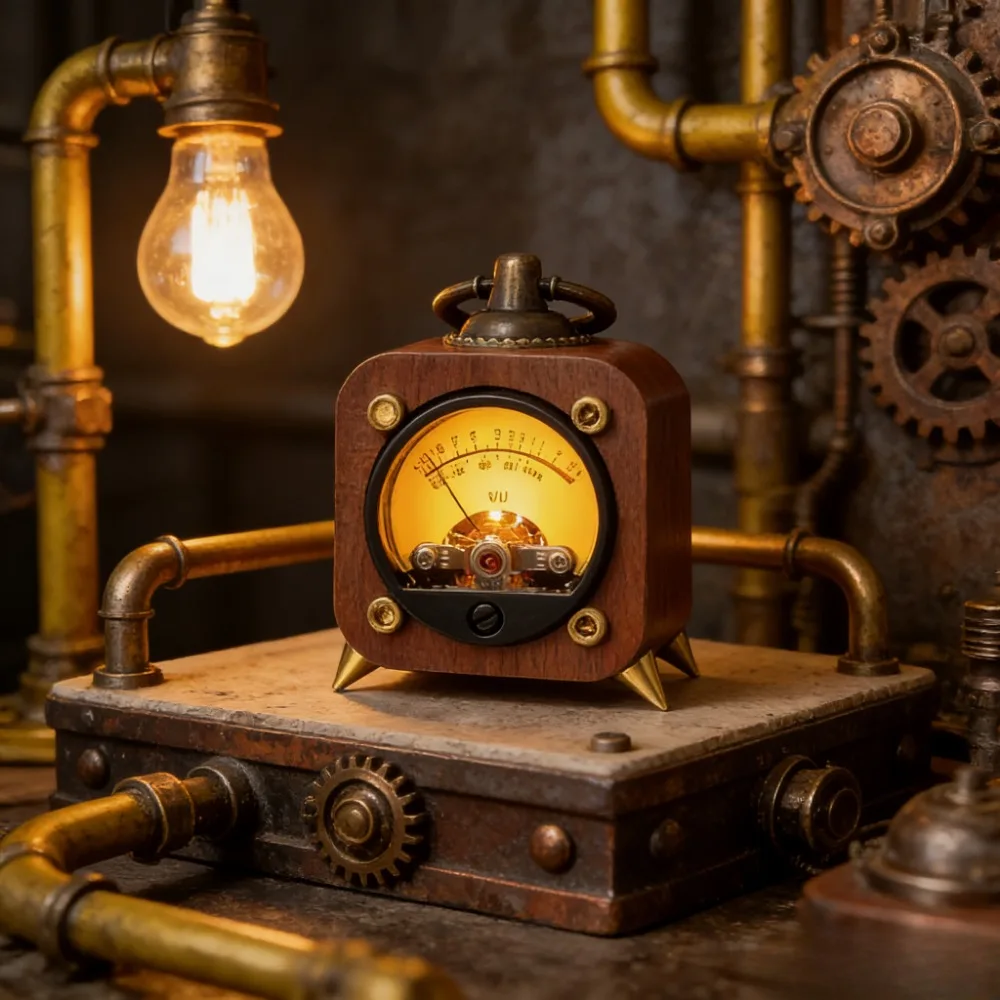 VU Pickup Meter  Retro Wooden VU Level Indicator, Audio Rhythm   Luminous Products