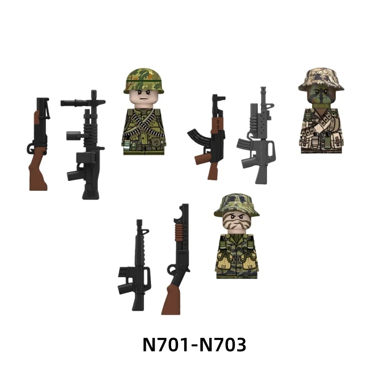 MOC Medieval Napoleonic Building Blocks War Soldiers Figures Military Series Puzzle Assembly Building Blocks Toy Bag Kids Toy