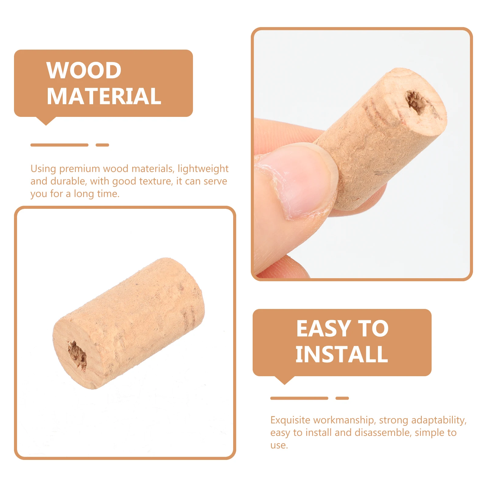 

3 Pcs Soft Cork Piccolo Protective Accessories Lightweight Durable Easy Install Disassemble Fits Piccolo Perfect Gift Musical