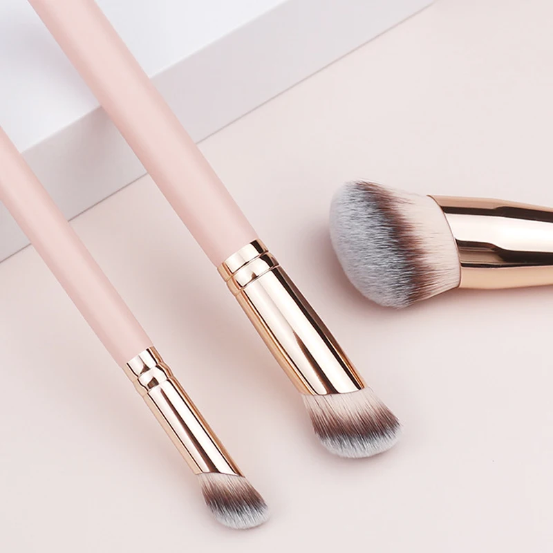 1/3 pçs cabeça oblíqua corretivo escovas de cabelo macio sombra de olho fundação pó escova beleza facial compõem ferramentas para mulher