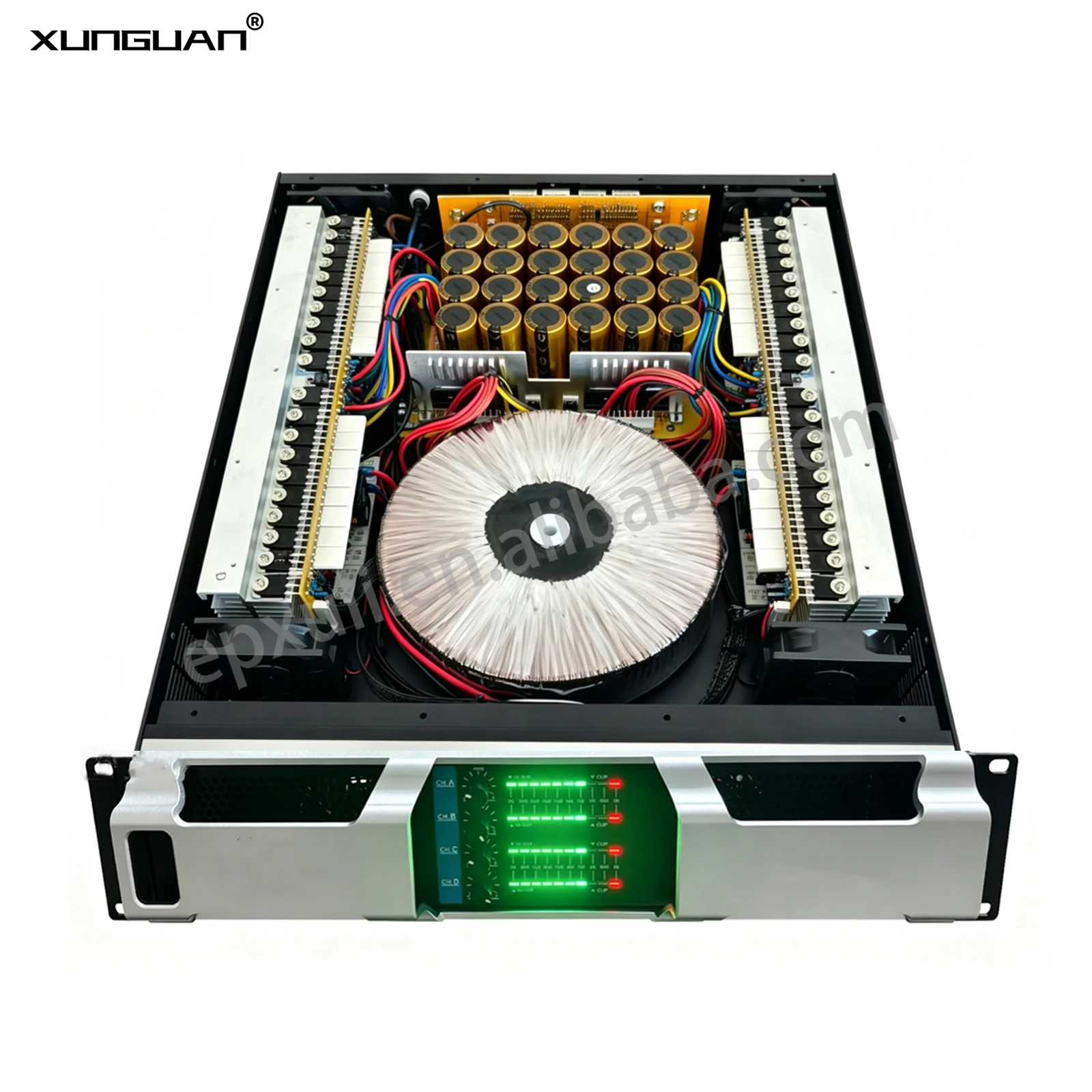 MX4100 2U 4*1000W 80 Transistor 24 Capacitor High Quality Power Amplifier Fully Copper Transformer Professional Stage Equipment