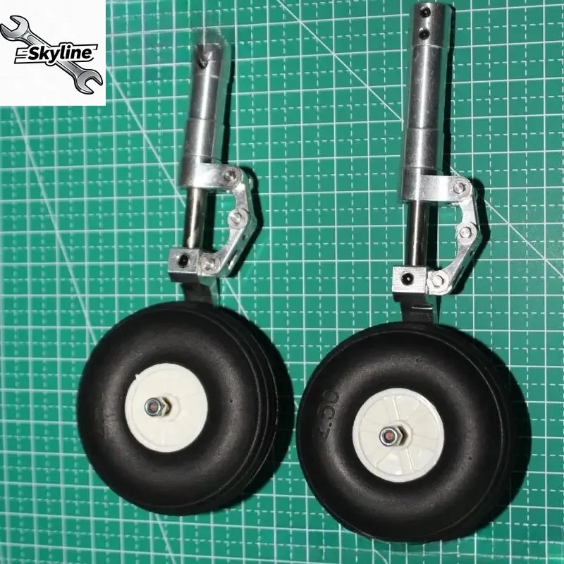 110-180mm Kneeling Landing Gear, Shock-absorbing Accessory With Optional Wheels For 4-6kg RC Fixed-wing Plane