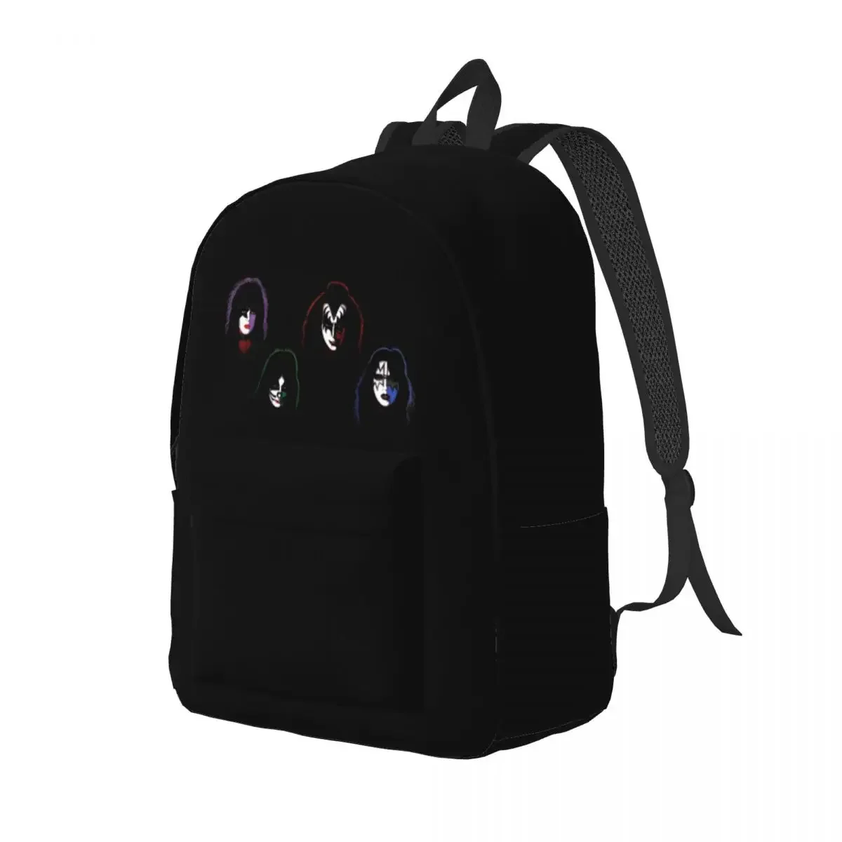 Kiss Rock Band Backpack Middle High College School Student Retor Super Star Bookbag Teens Daypack Hiking