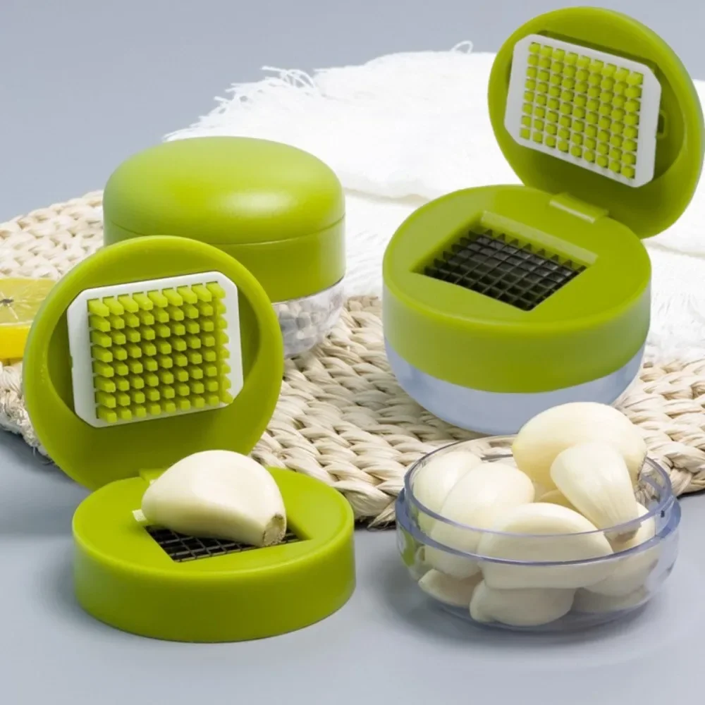 Mini Manual Garlic Press Chopper Mincer with Storage Box Vegetable Fruit Slicer Grater Cutter Kitchen Gadgets Accessories