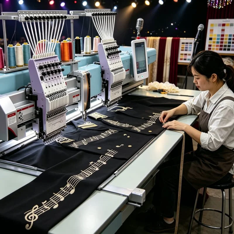T Shirt Embroidery Machine 12 Needle 1000 SPM Flat Bed for Small Business Custom T Shirt Logo Order Customized High Quality