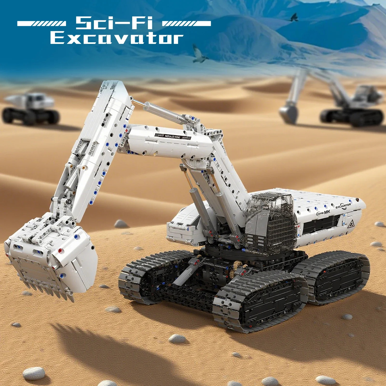 Mould King 17079 Sci-Fi Excavator Model Kit - 3195pcs DIY Engineering Building Set for Adults