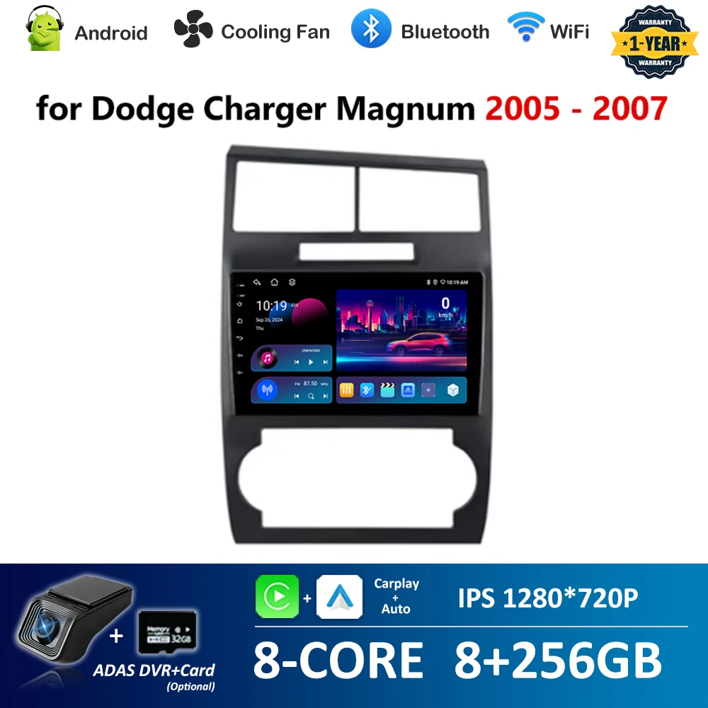 

Android OS for Dodge Charger Magnum 2005 - 2007 GPS Navi Bluetooth Car Radio Video Multimedia Player WiFi Carplay 4G DSP Stereo